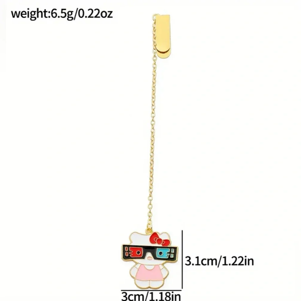 Brand New Adorable Sanrio Hello Kitty Metal Bookmark Charm